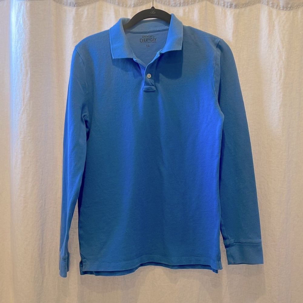 J.Crew / Crewcuts boys’ blue long sleeve rugby shirt